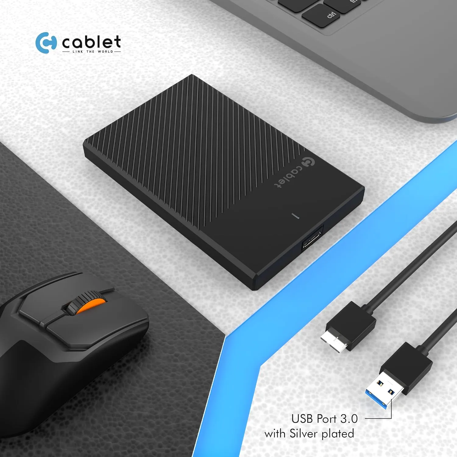Cablet SSD Casing 2.5 Inch Sata USB 3.0 (HD2522 U3) view 2